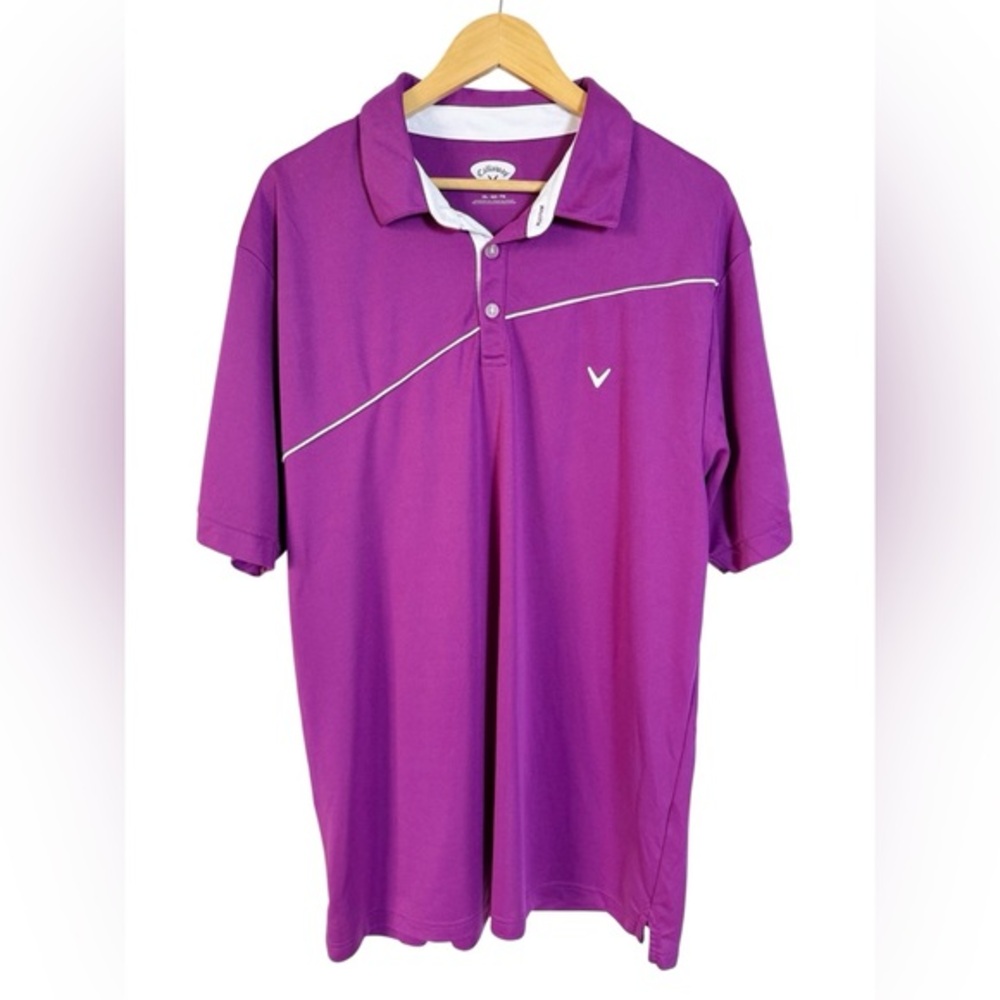 Callaway Golf Polo Shirt Pink‎ Performance Mens XXL Opti-Dri Athletic